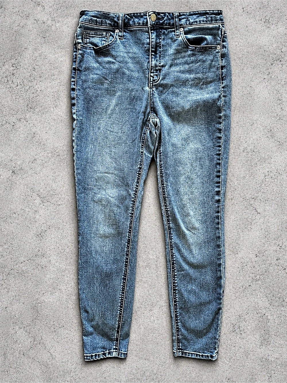 Harper Heritage High Rise Skinny Blue Waist 30